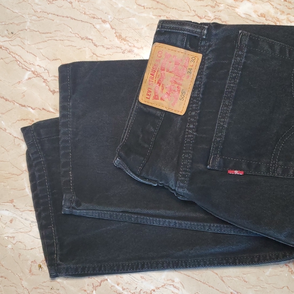 Men's Levi Strauss 505 Black Jeans